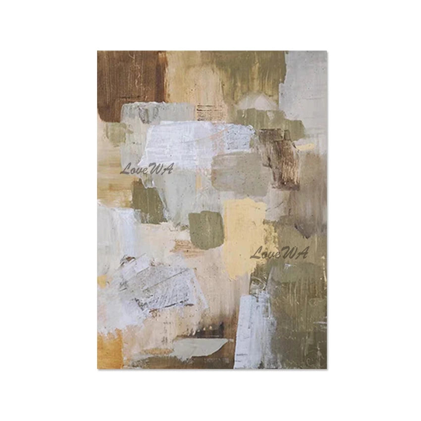 Fashion Wall Paintings Textured Acrylic Large Size Abstract Canvas Art Frameless Modern Gallery Showpieces Hand Drawing Picture